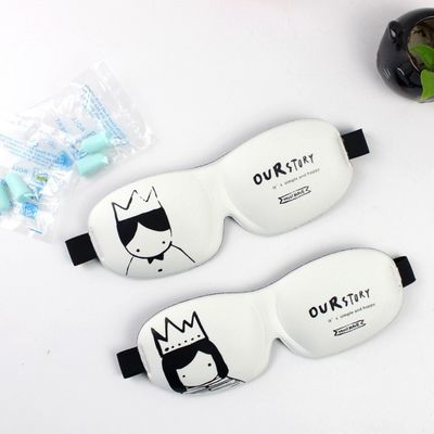 Fusselfreie Augenklappe der Mode-Gedächtnis-Schaum-Nachtaugen-Abdeckungs-3D mit Ohrenstöpsel