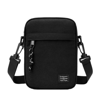 Die Umhängetasche-schwarze Handtaschen-Reise-Geldbörsen-Mini Crossbody Bag Passport Clips der Mode-Männer Geldbeutel-Bügel-Hals-Beutel kleine beweglicher