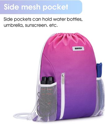 Wasser-beständige Zugschnur-Rucksack-Taschen-Sport-Turnhalle Sackpack mit Mesh Pockets