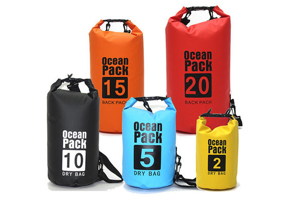 Mehrfarben-wasserdichte trockene Tasche PVCs 500D 20 Liter für Strand