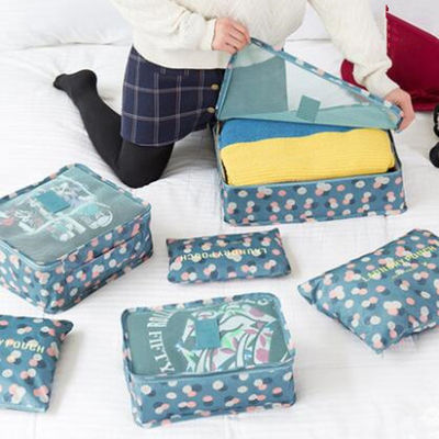 Qualität  6 Pieces Polyester Travel Bag Set Clothing Shoes Cosmetic Luggage Organizer Set Fabrik