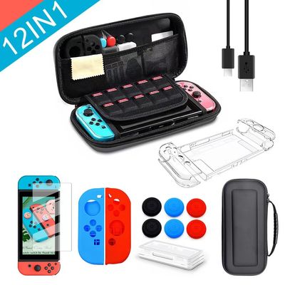 12 in 1 Tragekoffer für Nintendo-Schalter mit 20 Spiel-Patronen schützende harte Shell Travel Carrying Case Pouch