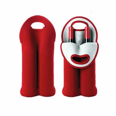 Kundengebundene Flaschen-Bierkühlungs-Halter-Fördermaschinen-Neopren-Wein-Flaschen-Gefrierbeutel-Kühlvorrichtungsc$wein-flasche Tasche der Größen-tragbare 1/2