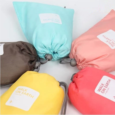 der Gewebe-Polyester-Zugschnurtaschen fördernder eco freundlicher Schönheit wasserdichte Schutzabdeckungstasche kundenspezifische für Stoffgeschenk