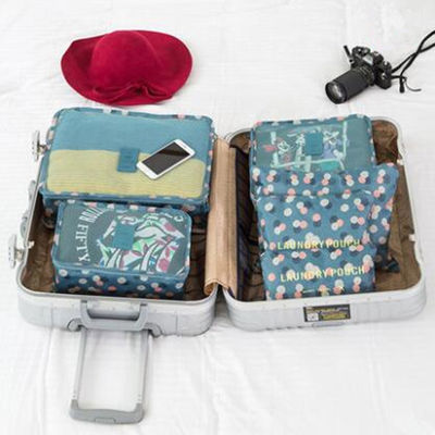 6 Stücke Polyester-Reise-Wäscherei-Taschen-für Schuh-Kleidung