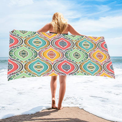 Kundengebundener Entwurfs-bequeme Breathable Badetuch-weibliche Seide langer Druckrock wickelte Bikini bedeckte Lichtschutz-Decke ein