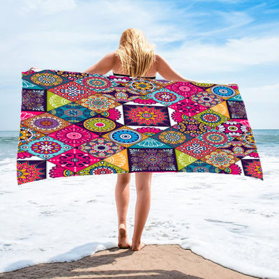 Kundengebundener Entwurfs-bequeme Breathable Badetuch-weibliche Seide langer Druckrock wickelte Bikini bedeckte Lichtschutz-Decke ein