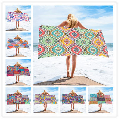 Kundengebundener Entwurfs-bequeme Breathable Badetuch-weibliche Seide langer Druckrock wickelte Bikini bedeckte Lichtschutz-Decke ein