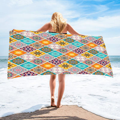 Kundengebundener Entwurfs-bequeme Breathable Badetuch-weibliche Seide langer Druckrock wickelte Bikini bedeckte Lichtschutz-Decke ein