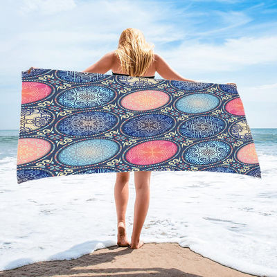 Kundengebundener Entwurfs-bequeme Breathable Badetuch-weibliche Seide langer Druckrock wickelte Bikini bedeckte Lichtschutz-Decke ein