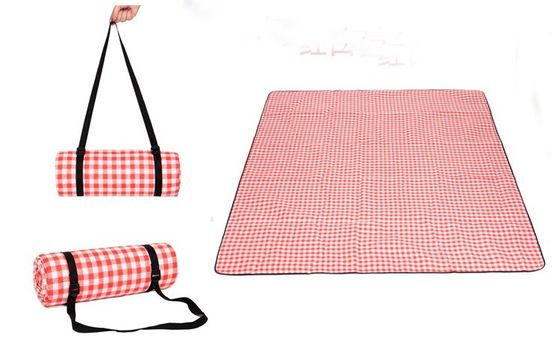 Kundengebundene faltbare kampierende Picknickmatte des Logoschottenstoffs mit wasserdichtem PEVA-Schutzträger