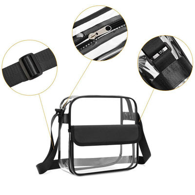 Kundengebundener Logo Clear Crossbody Purse Bag-Buchstabe bessert verfügbare Stadions-anerkannte Turnhallen-klare Schulter Tote Bag aus