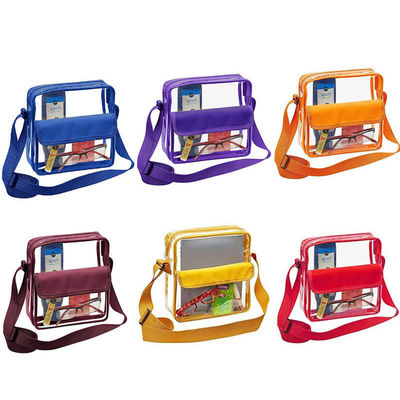 Kundengebundener Logo Clear Crossbody Purse Bag-Buchstabe bessert verfügbare Stadions-anerkannte Turnhallen-klare Schulter Tote Bag aus