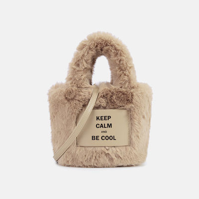 Leichensack-Tendenz-Designer-Fluffy Faux Fur-Handtaschen und -geldbeutel Mode-Winter-warmer Plüsch-Tote Bags For Women Shoulders quer-