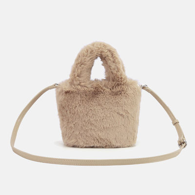 Leichensack-Tendenz-Designer-Fluffy Faux Fur-Handtaschen und -geldbeutel Mode-Winter-warmer Plüsch-Tote Bags For Women Shoulders quer-