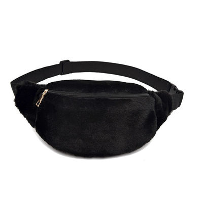 Fabrikpreis Faux-Kaninchen-Pelz-Taillen-Taschen-Winter-Bum Bag Female Travel Bum-Hüfte prägt Telefon-Beutel-zufällige Kasten-Tasche