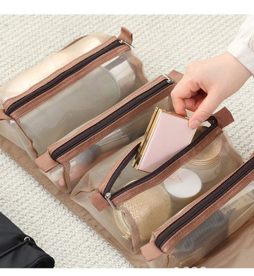 Bürsten-Lippenstift-Speicher-Kosmetiktasche-Organisator Travel Nylon Mesh Toiletry Bag