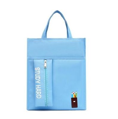 Das Tutorium der Fabrikpreis-Studenten sackt Handtasche Pencilbag des Segeltuch-A4 wasserdichten große Kapazitäts-Schultaschen-Büro-Schulbedarf ein