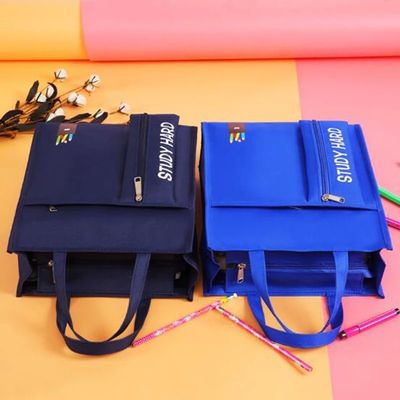 Das Tutorium der Fabrikpreis-Studenten sackt Handtasche Pencilbag des Segeltuch-A4 wasserdichten große Kapazitäts-Schultaschen-Büro-Schulbedarf ein