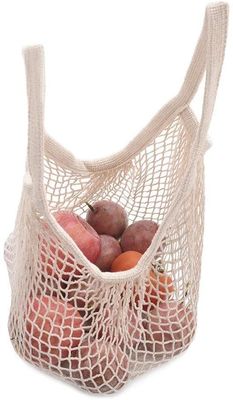 Nettobaumwollschnur-Einkaufstasche wiederverwendbarer Mesh Market Tote Organizer Portable für Lebensmittelgeschäft-Speicher-Strand-Spielwaren tragen Gemüse Früchte