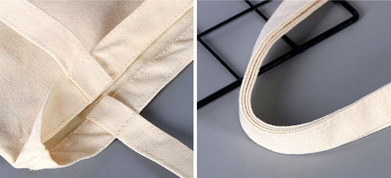 Weiße Marine Eco-Segeltuch-Taschen Einkaufstote bag for school kids