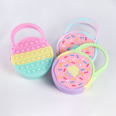 Kinderdekompression Toy Bags Silicone Girl Boy Unicorn Pop Press Schoolbag