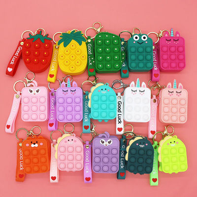Unruhe-Stoß sprudelt quer- Leichensack des Toy Rainbow Unicorn Coin Purse-Geldbörsen-Damen-Silikons