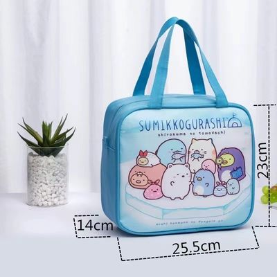 Karikatur-Kinder essen isolierte das Kühltasche-Segeltuch-wasserdichtes reizendes Thermal zu Mittag