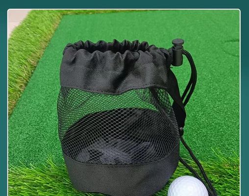 Polyester-Sport-Zugschnur-Taschen-Mesh Pocket Net Pouch For-Speicher-Golf-Tennisball