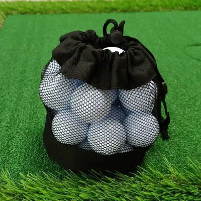 Polyester-Sport-Zugschnur-Taschen-Mesh Pocket Net Pouch For-Speicher-Golf-Tennisball