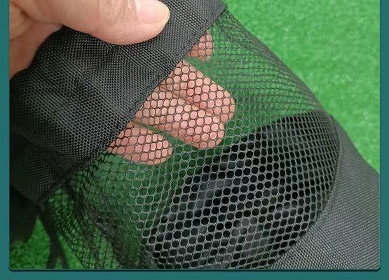 Polyester-Sport-Zugschnur-Taschen-Mesh Pocket Net Pouch For-Speicher-Golf-Tennisball