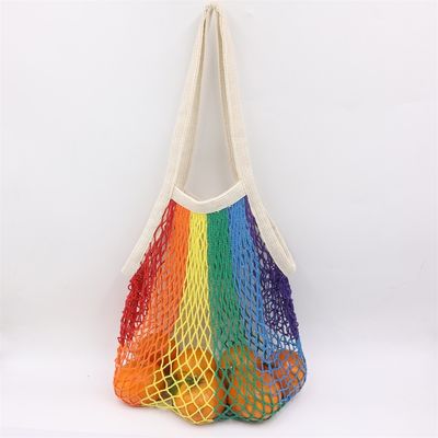 Einkaufsmesh bags with custom logo-Tasche Biobaumwolle-der großen Nettotaschen-Frauen