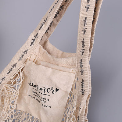 Einkaufsmesh bags with custom logo-Tasche Biobaumwolle-der großen Nettotaschen-Frauen