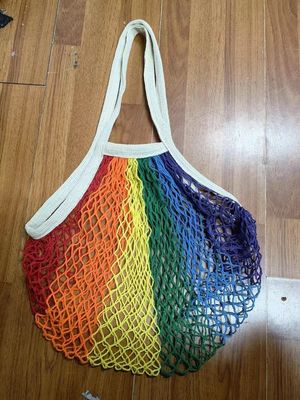 Einkaufsmesh bags with custom logo-Tasche Biobaumwolle-der großen Nettotaschen-Frauen