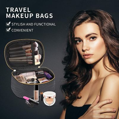Kosmetiktasche-Reise-Kosmetiktasche für Frauen-tragbaren wasserdichten Make-uporganisator Bag Toiletry Bags 3 Satz-Schwarzes