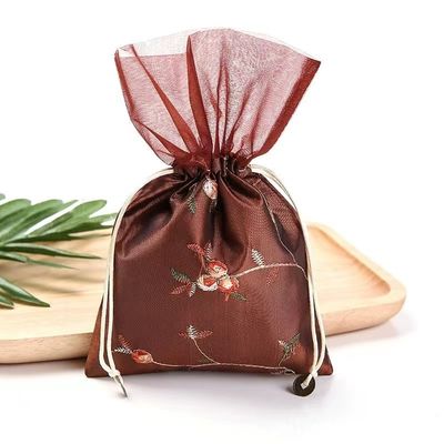 Seidenbrokat-Schmuck-Beutel-Hochzeits-Bevorzugungs-Zugschnur-Süßigkeits-Taschen 16*23 cm chinesische