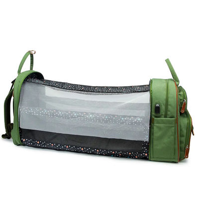 Wasserdichter nasser kundenspezifischer Logo Mommy Baby Diaper Bag mit änderndem Bett