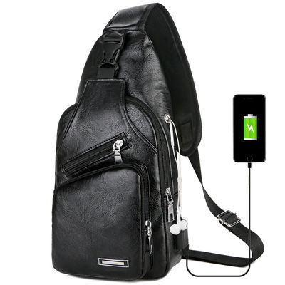 Aufladungskasten-Tasche USBs mit dem Kopfhörer-Loch-Herreneinzel-Bügel-Antidiebstahl verstellbar