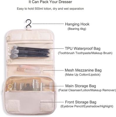 Große Oxford-Frauen reisen Kosmetiktasche-Organisator Dopp Kit Hanging