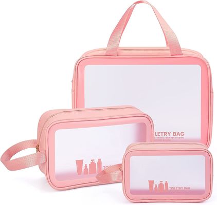 Frauen-transparente Funkeln-Kosmetiktasche saubere PVC-Kosmetiktasche