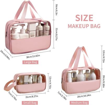 Stoßsichere schützende &amp;Storgae klare Reise-Kulturtasche-Kosmetiktasche-transparenter hängender Organisator für Frauen