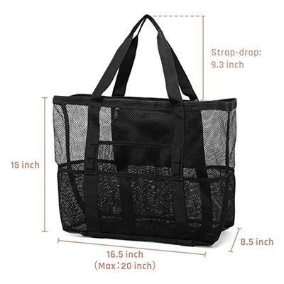 Frauen-Mesh Transparent Bag Double Layer-Hitze-Bewahrungs-große Picknick-Strand-Taschen