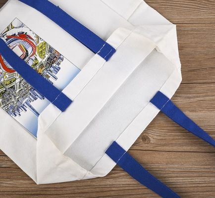 Opp, das Eco-Segeltuch-Taschen mit klarem LOGO und schönen Bildern verpackt