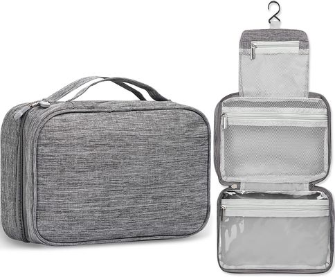 Damen männliche Kulturtasche der tragbaren cosmeticbags Doppelschichtreißverschlussreise-Kosmetiktasche großer Kapazität mit Teilern