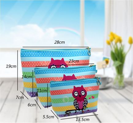 3 PCS PU-Leder der großen Kapazität der Kosmetiktasche der Kosmetiktasche wasserdichtes, Badezimmer, Lagerung (3 Größen) (orange Sonnenblume)