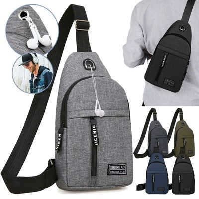 Mann-Antidiebstahl-Kasten-Taschen-sackt kurze Reise-Boten aufladenden quer- Körper USBs ein