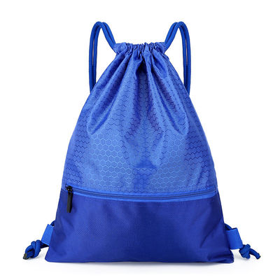 Kundenspezifische wiederverwendbare tropische Zug-Einkaufsnetz-Zugschnur-Polyester-Schultasche für im Freien