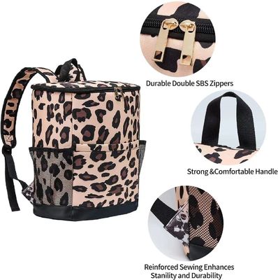 Leopard-Segeltuch kühlerer Rucksack-wasserdichte Picknick-Taschen-Nahrungsmittelisolierlieferung