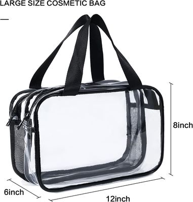 Transparente Kosmetiktasche-Kulturtasche-große transparente Reise-Taschen-wasserdichte transparente Kosmetiktasche