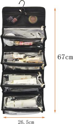 Große Kapazität, die umweltfreundliche Polyester-Reise-Kulturtasche-Kosmetiktasche 4 in 1 Rollenart Make-uporganisator hängt
